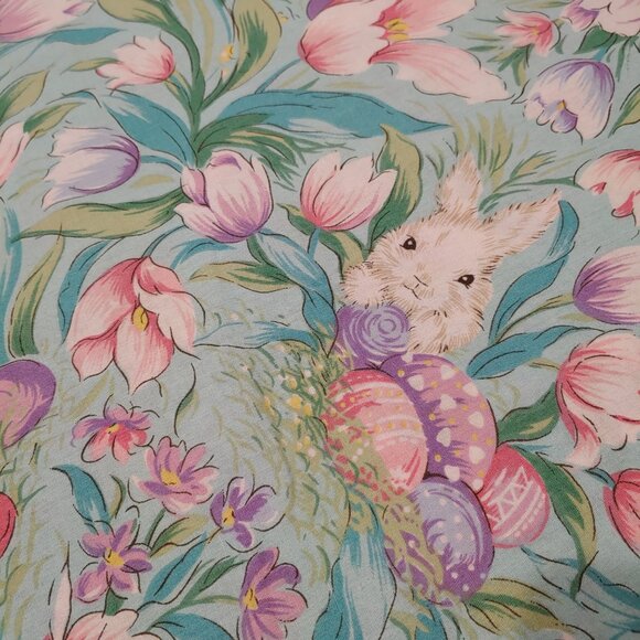 Bardwil Linens Oblong Easter Day Bunny Spring Tablecloth - Picture 6 of 7